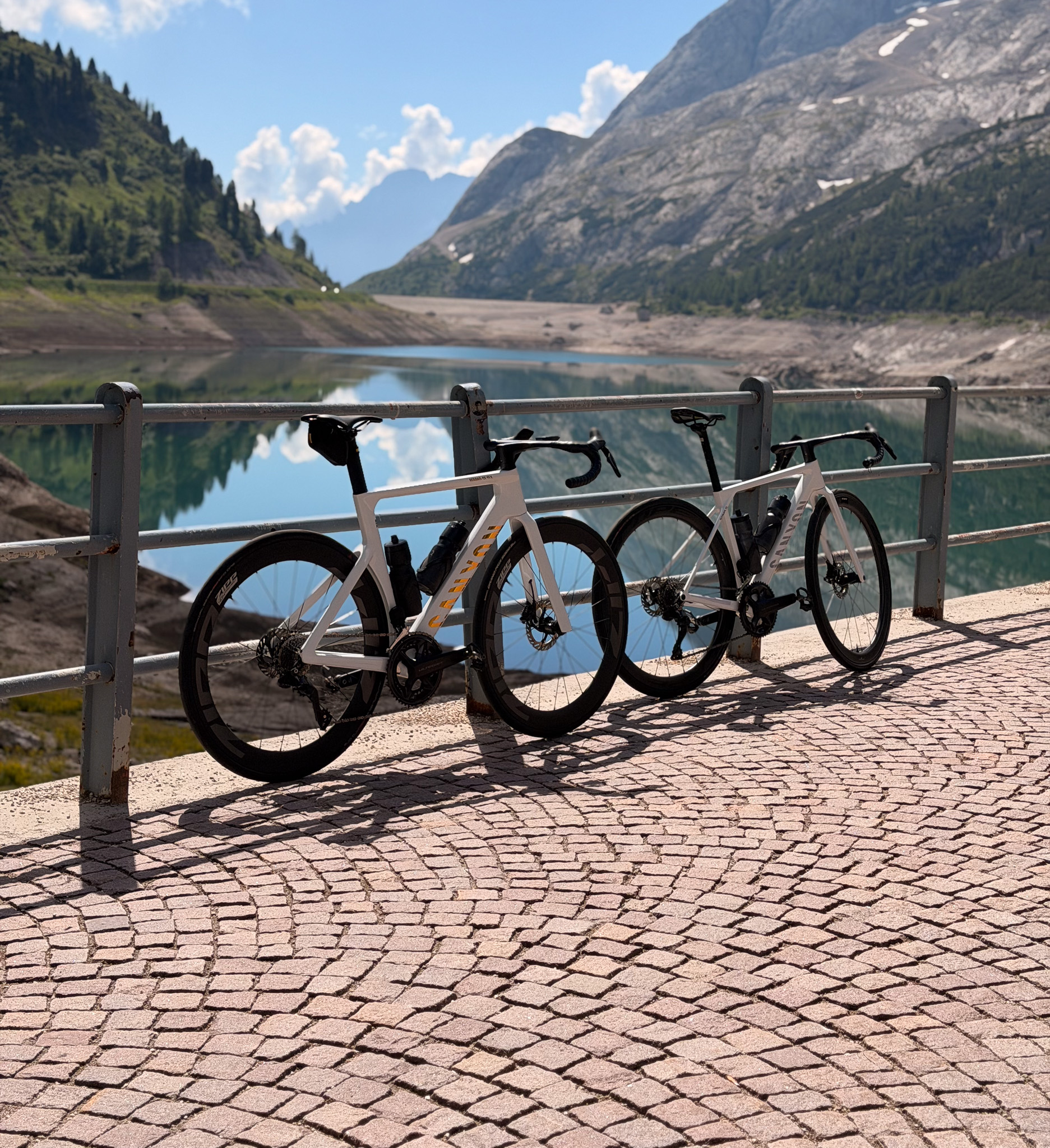 our bikes on passo fedaia